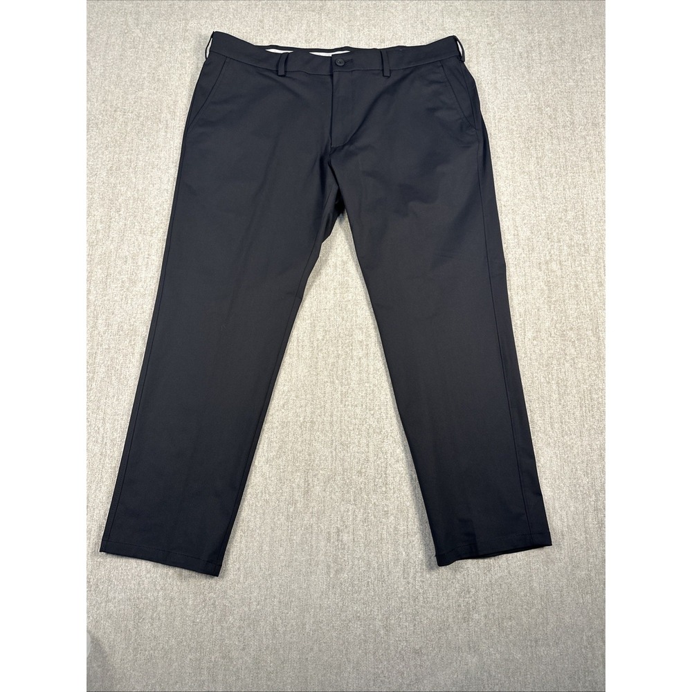 Haggar Comfort Performance Pants Mens 38x29 Black Straight Fit Stretch